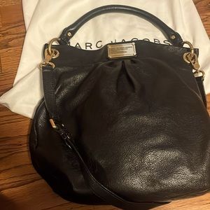 Marc by Marc Jacobs black and gold tote with duster bag